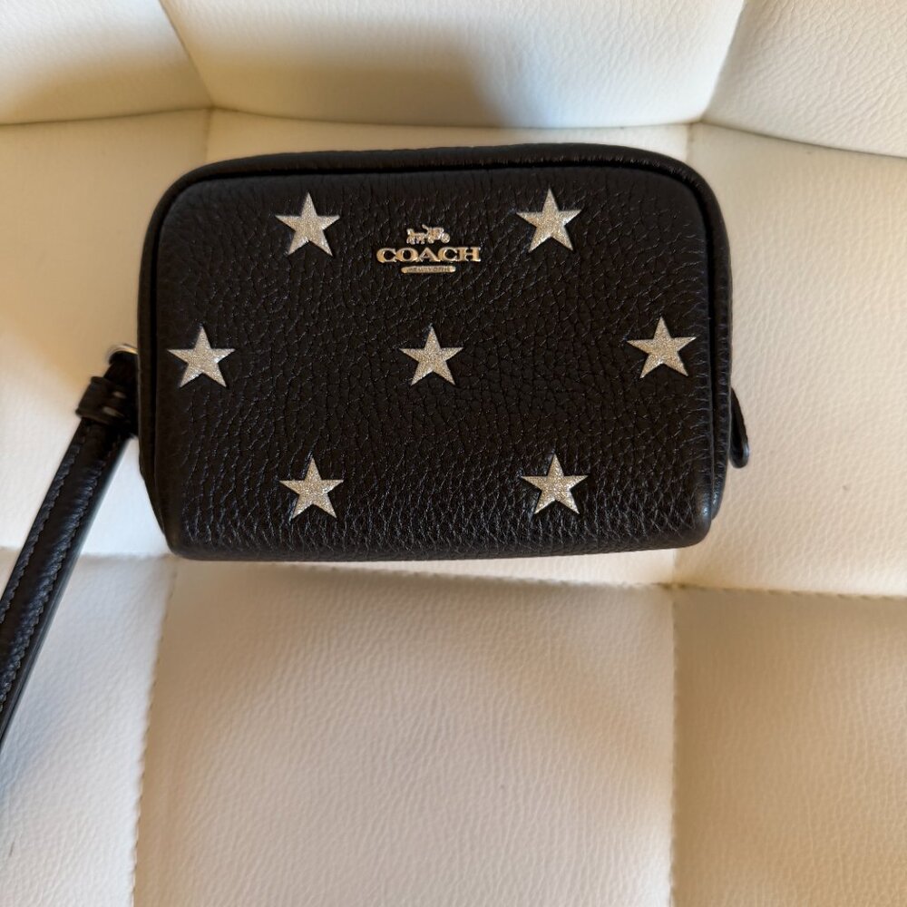 Coach Pouch Wristlet With Star Print